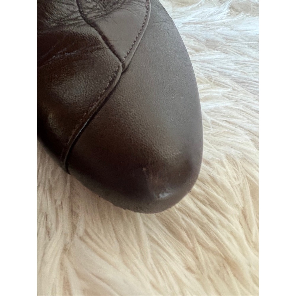 Eric Michael Soho Brown Leather Ankle Boots Slouch Button EU 39 Boho Lagenlook - Picture 11 of 16